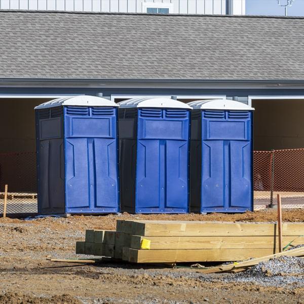 Heavy-duty construction site porta potty in Russellville, Arkansas